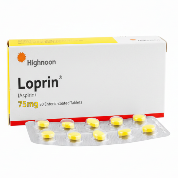 Loprin 75mg Tablet – Low Dose Aspirin for Heart Health & Blood Thinning, Pack of 30 Tablets